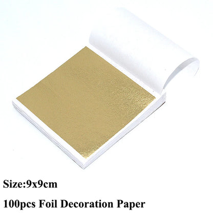 100 Stück / Gold-, Silber- und Kupferblätter