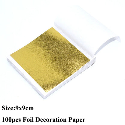 100 Stück / Gold-, Silber- und Kupferblätter