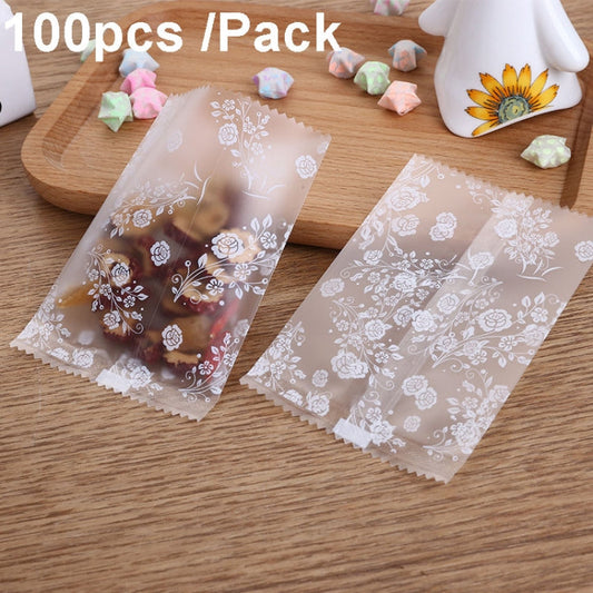 100 Stück / 9x11.5cm Verpackungsbeutel mit Blumenmuster